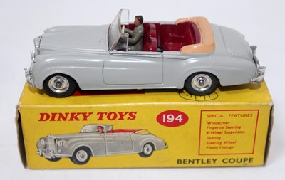 Lot 1951 - A Dinky Toys No. 194 Bentley Coupe comprising...