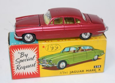 Lot 1614 - A Corgi Toys No. 238 Jaguar Mk X comprising of...