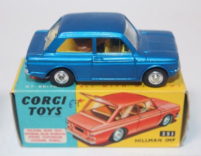 Lot 1616 - A Corgi Toys No. 251 Hillman Imp comprising of...