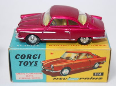 Lot 1630 - A Corgi Toys No. 316 NSU sport Prinz...