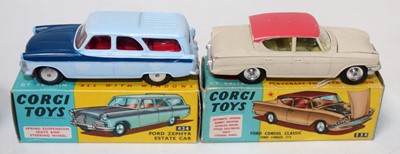 Lot 1639 - A Corgi Toys boxed saloon diecast group to...