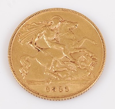 Lot 2143 - Great Britain, 1911 gold half sovereign,...