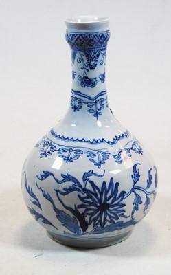 Lot 188 - An 18th century English Delft bottle vase...