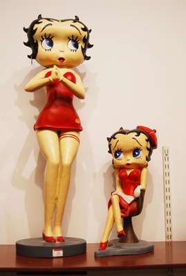Lot 12 - A 20th century plaster figure of Betty Boop in...