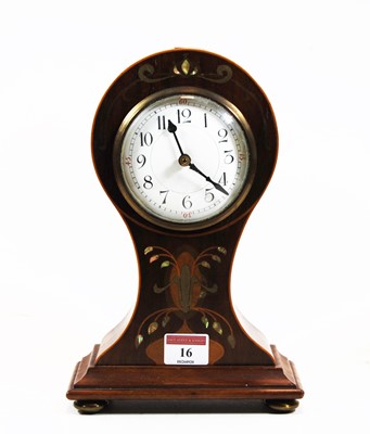 Lot 16 - An early 20th century inlaid mahogany cased...