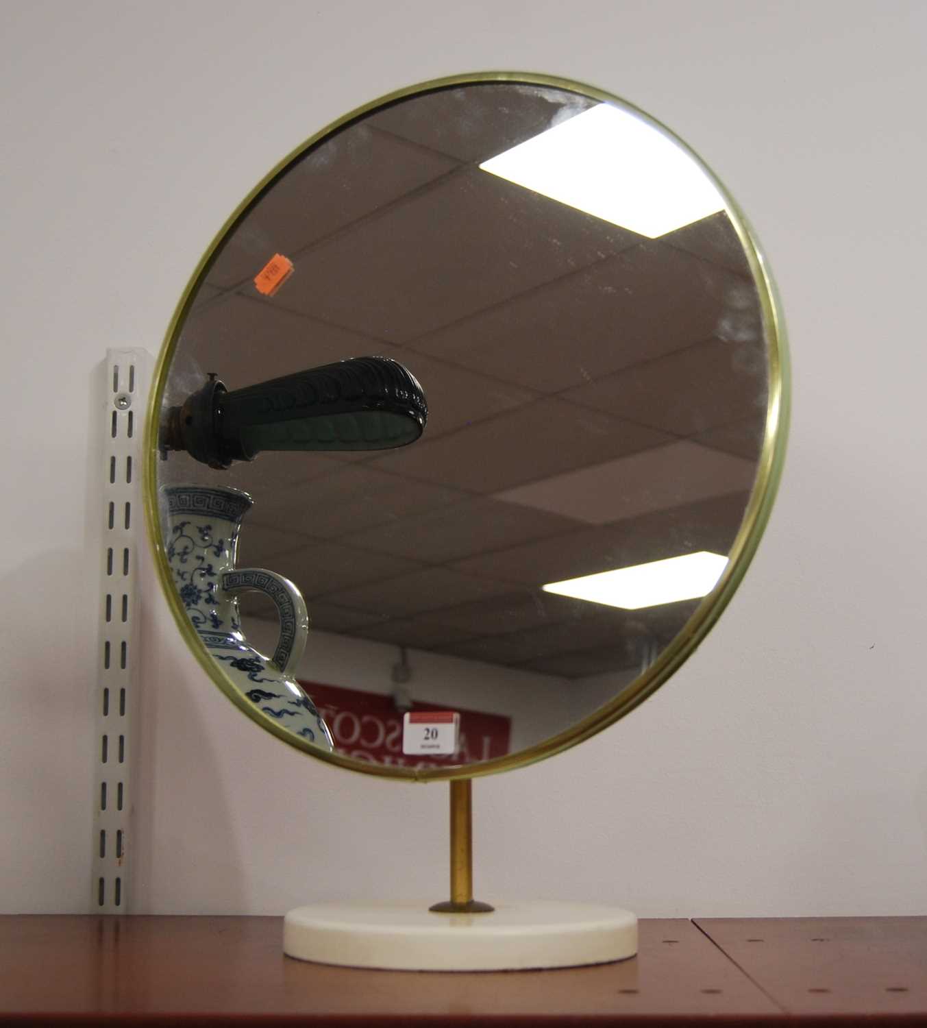 Lot 20 - A 20th century circular dressing table mirror,...
