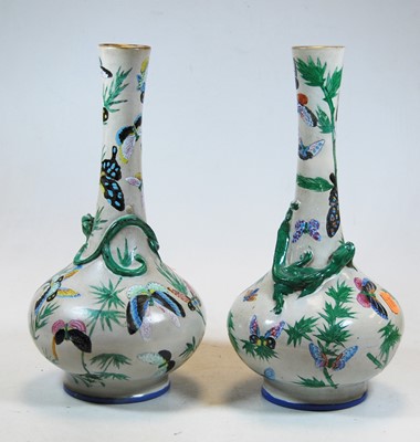 Lot 22 - A pair of eastern earthenware vases, each...