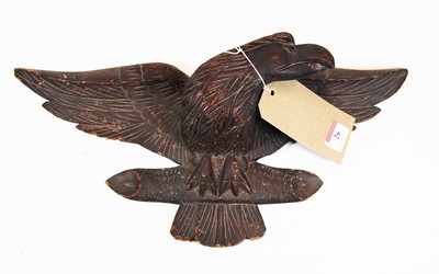 Lot 26 - A 19th century carved oak model of an eagle,...