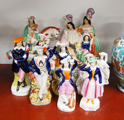 Lot 41 - A collection of 19th century Staffordshire...