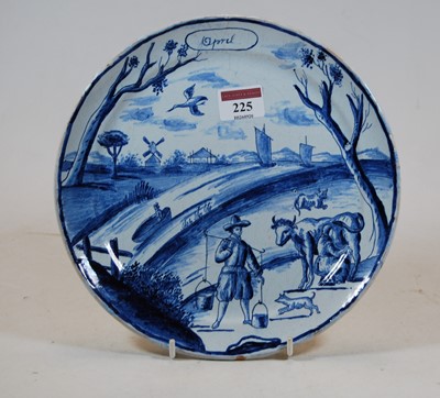 Lot 225 - An 18th century blue and white Dutch Delft...