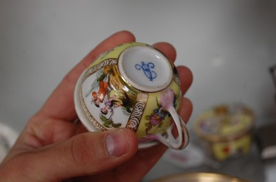 Lot 235 - An Augustus Rex porcelain miniature cabaret...