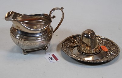 Lot 252 - A late Georgian silver cream jug, having...