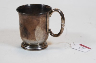 Lot 259 - A silver christening mug, with presentation...