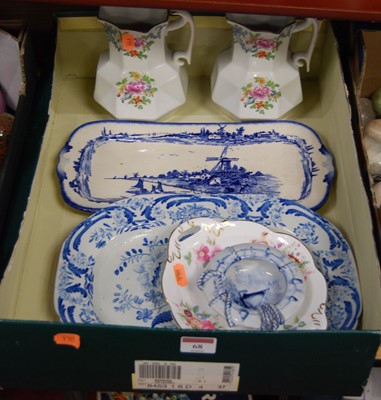 Lot 68 - A box of mixed ceramics to include a Royal...