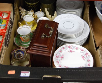 Lot 78 - A box of mixed ceramics to include Vienna...