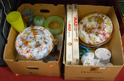 Lot 84 - Two boxes of glassware and ceramics to include...