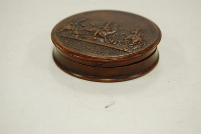 Lot 294 - A 19th century pressed horn snuffbox, of...