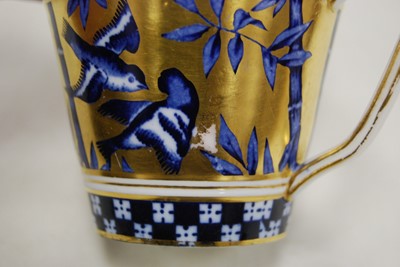 Lot 130 - A Coalport blue and gilt decorated part tea,...