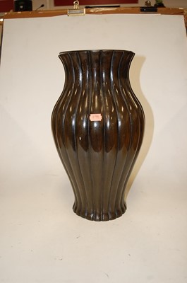 Lot 136 - A Japanese Meiji period bronze vase of lobed...