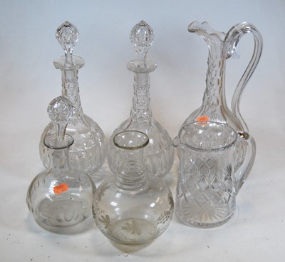Lot 137 - A pair of early 20th century cut lead glass...