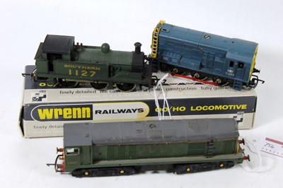 Lot 754 - Three locos:- Wrenn Bo-Bo diesel D8017 green,...