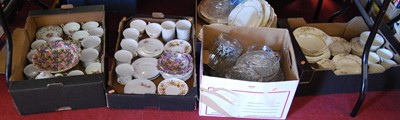 Lot 160 - Five boxes containing a collection of ceramics...