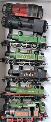 Lot 760 - Seven 0-6-0 and one 0-4-0 tank locos, variety...