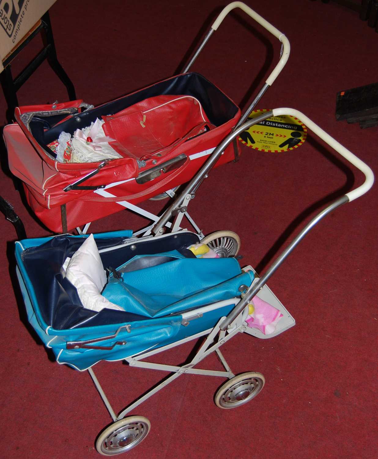 Lot 1413 - A vintage childs dolls pram; and one other...