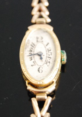 Lot 341 - A Vintage ladies 9ct gold cased dress watch...