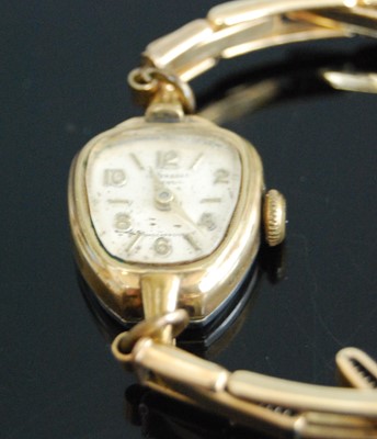 Lot 346 - A ladies Ingersoll gold plated mechanical...