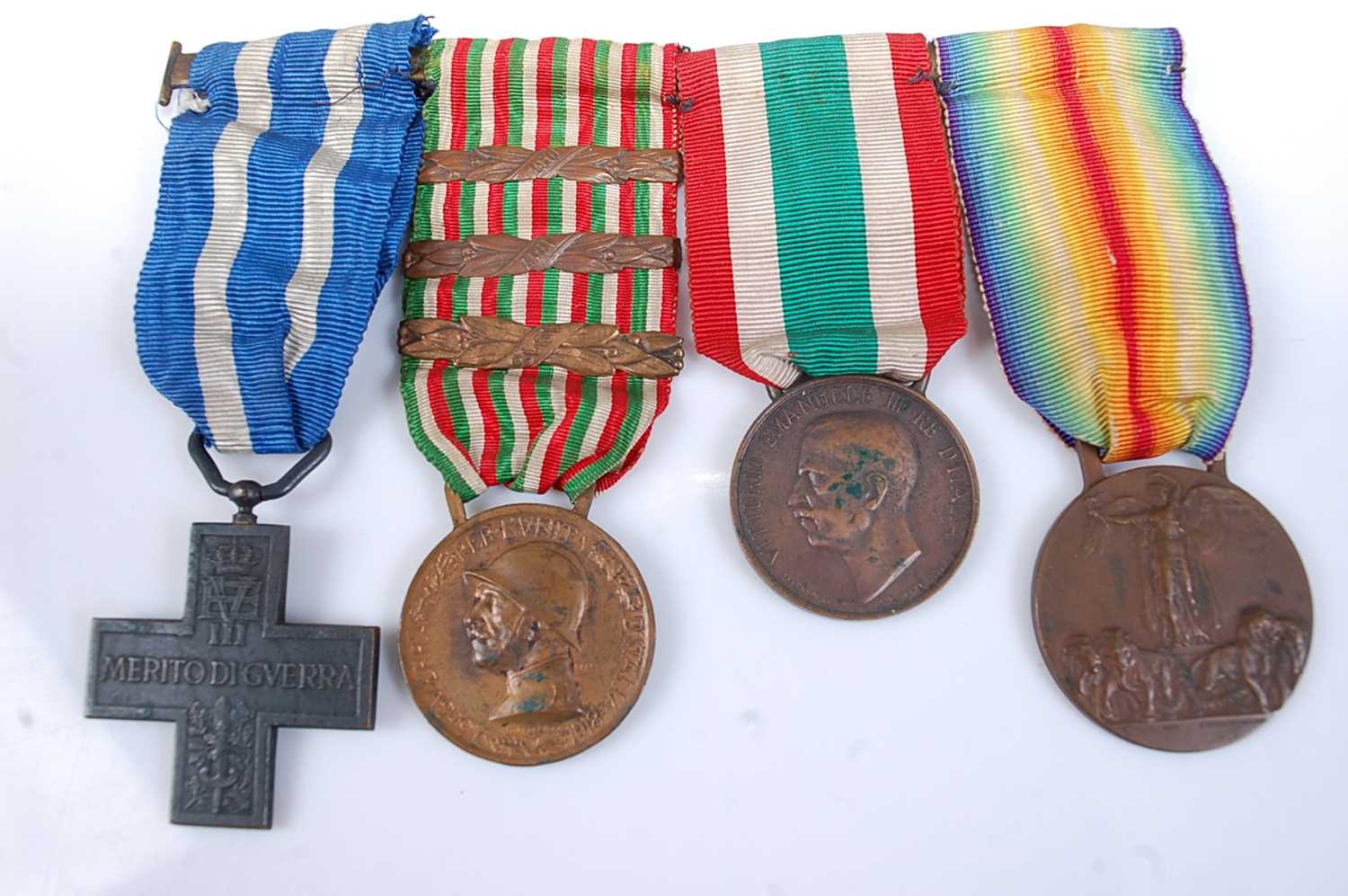Lot 54 - A WW I Italian medal group of four to include...