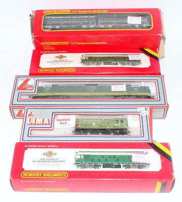 Lot 865 - 2x Hornby R072 BR green class 25 diesel...