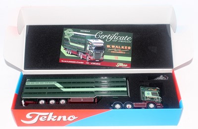 Lot 2606 - A Tekno 1/50 scale W Walker Livestock Haulage...