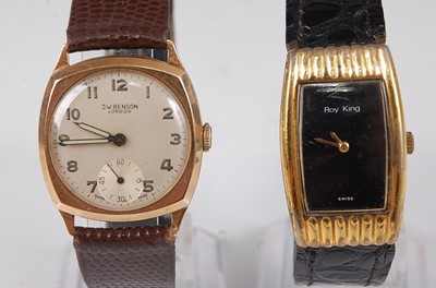 Lot 2556 - A J W Benson gent's 9ct gold cased wristwatch,...