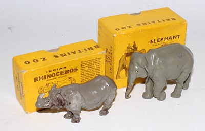 Lot 1228 - A Britains Zoo boxed lead hollow cast group to...