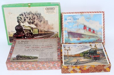 Lot 30 - Four various boxed vintage railway and travel...
