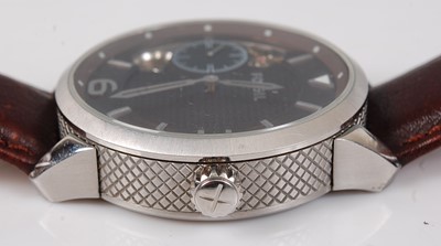 Lot 2561 - A gent's Fossil steel cased 'twist' automatic...