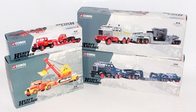 Lot 2653 - Four various boxed Corgi Heavy Haulage diecast...