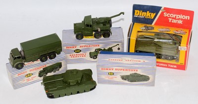 Lot 2000 - Four various boxed Dinky Toy military vehicles...