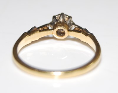 Lot 2664 - An 18ct gold diamond solitaire ring, the...