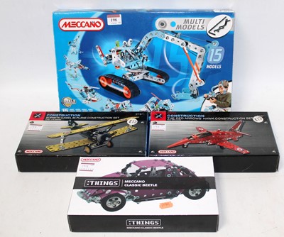 Lot 198 - Four various boxed modern release Meccano...