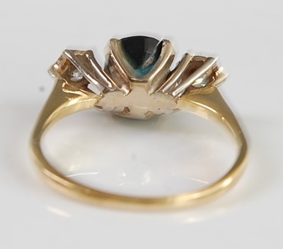 Lot 2675 - A yellow metal, alexandrite and white sapphire...