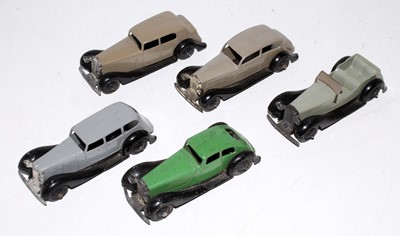 Lot 2017 - Five various loose Dinky Toy 30 series saloons,...