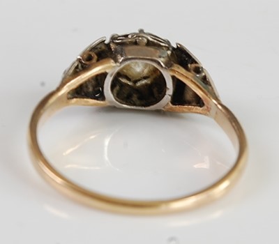 Lot 2689 - An early 20th century yellow metal diamond...