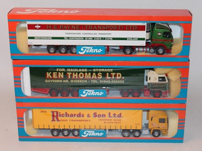 Lot 2686 - A Tekno 1/50 scale boxed road transport...