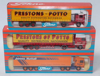 Lot 2691 - A Tekno 1/50 scale road haulage diecast group,...