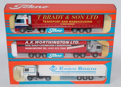 Lot 2720 - A Tekno 1/50 scale boxed road transport...