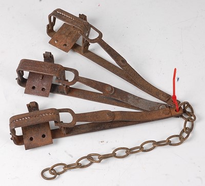 Lot 328 - * An early 20th century steel vermin trap...
