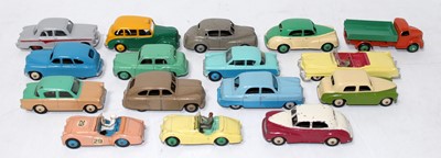 Lot 2069 - 16 various loose Dinky toy repainted and...