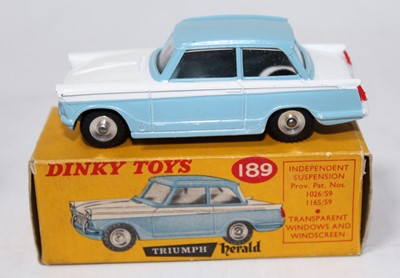 Lot 2078 - A Dinky Toys No. 189 Triumph Herald saloon...